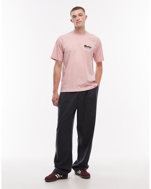 Dickies Pink Lewistown Backprint T-shirt for men