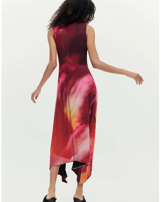 Desigual Gray Asymmetric Sleeveless Dress