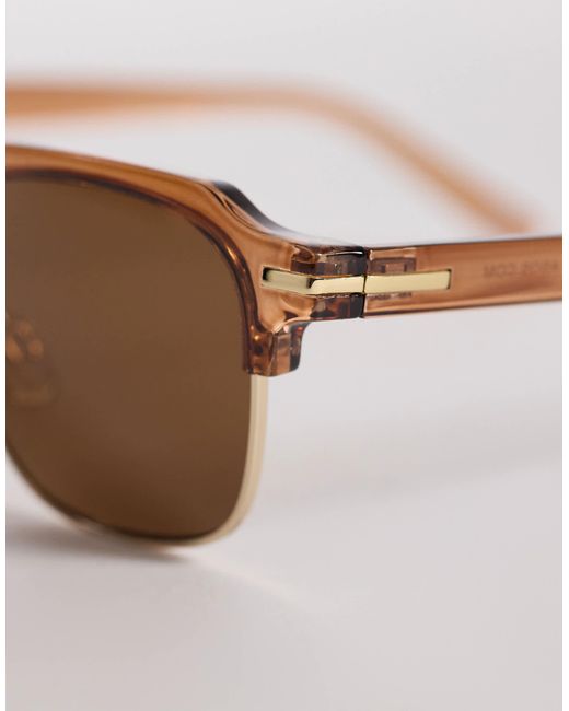ASOS Natural Retro Sunglasses for men