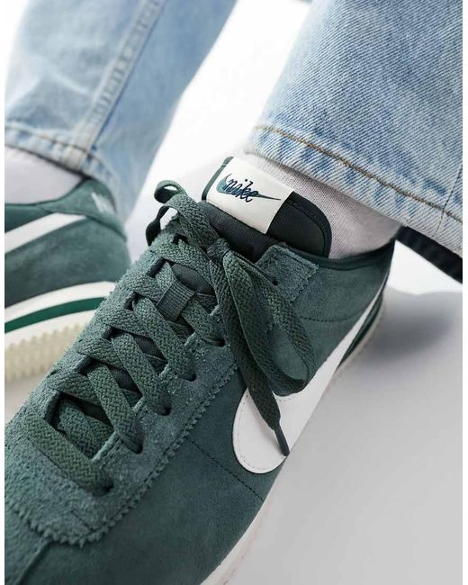 Zapatillas De Deporte Verde Oscuro Para Hombre De Ante Cortez De -Azul  Marino Nike de hombre de color Azul | Lyst