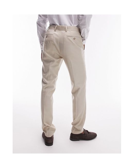 Topman White Skinny Suit Trousers for men