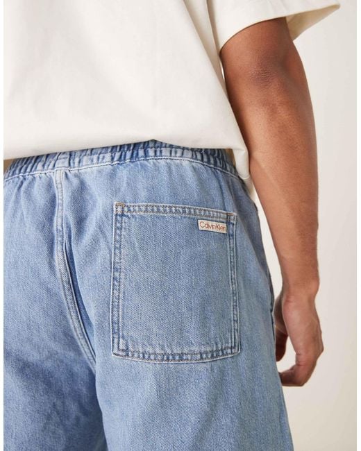 Calvin Klein Blue Relaxed Pull-on Shorts for men