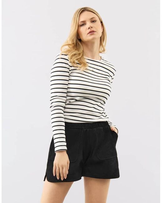 Bolongaro Trevor White Real Suede Tracie Short
