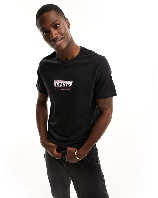 Camiseta negra con logo estampado Levi's de hombre de color Negro | Lyst