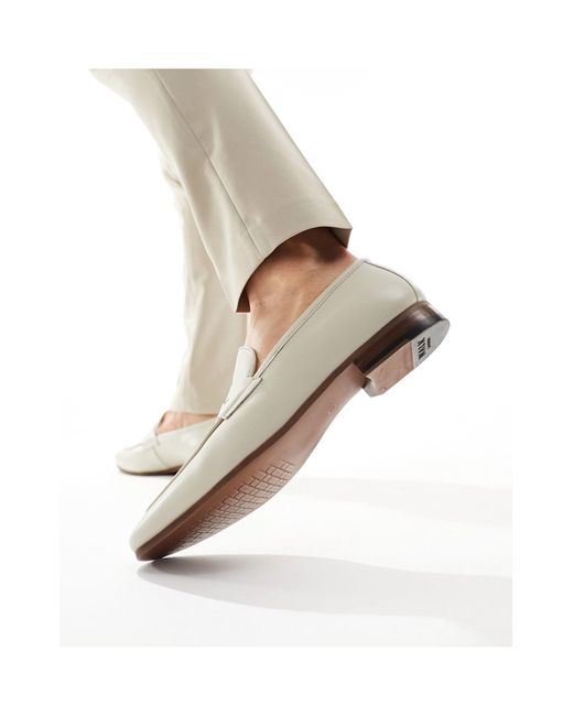 Walk London – capri – saddle-loafer aus leder in White für Herren