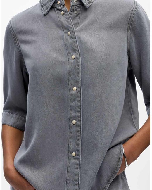 Object Gray Denim Shirt
