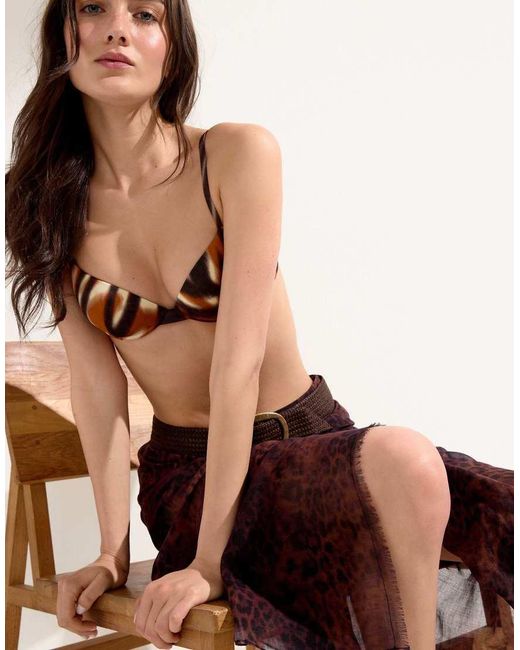 Calzedonia Natural Push-Up Bikini Top Savage Shades