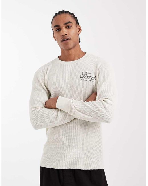 Hollister White Long Sleeve Top Wth Motor Graphic for men