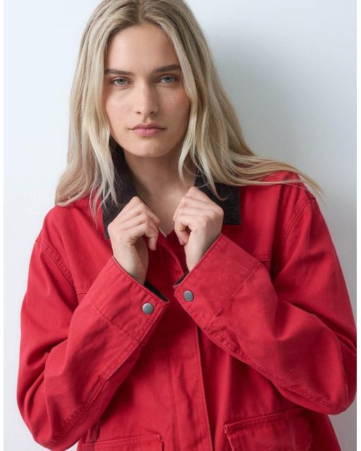 Gap Red Woven Barn Jacket