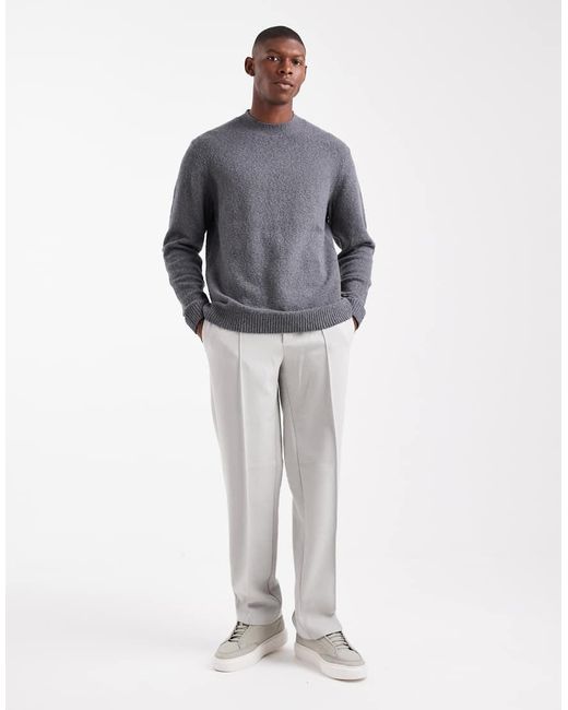 Jack & Jones Gray Premium Boucle Jumper for men