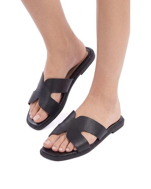 SEQWL Black Everyday Slip On Slide Sandals
