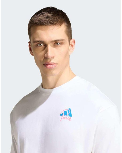 Adidas Originals White Running Paris Graphic T-shirt
