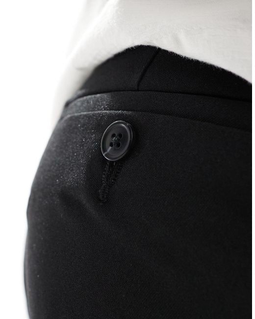 Jack & Jones Black Wide Fit Pleated Front Smart Trouser for men
