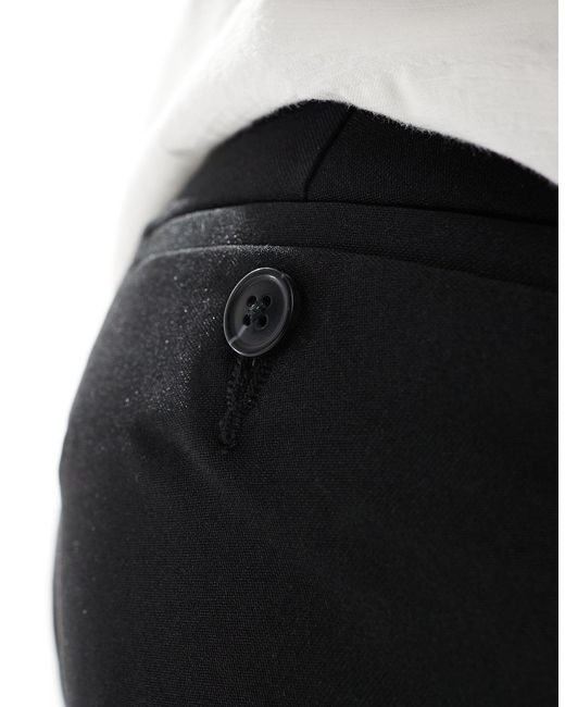 Pantaloni eleganti neri a fondo ampio con piega sul davanti di Jack & Jones in Black da Uomo