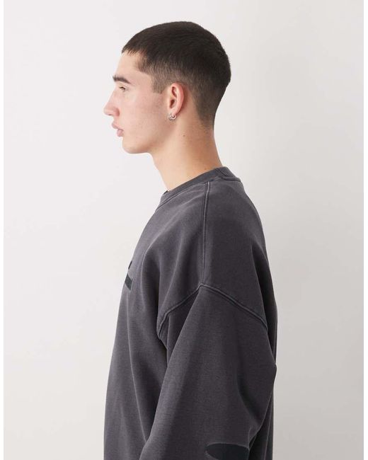 Aape By A Bathing Ape Blue Aape By A Bathing Ape X Erased Oversized Sweatshirt for men