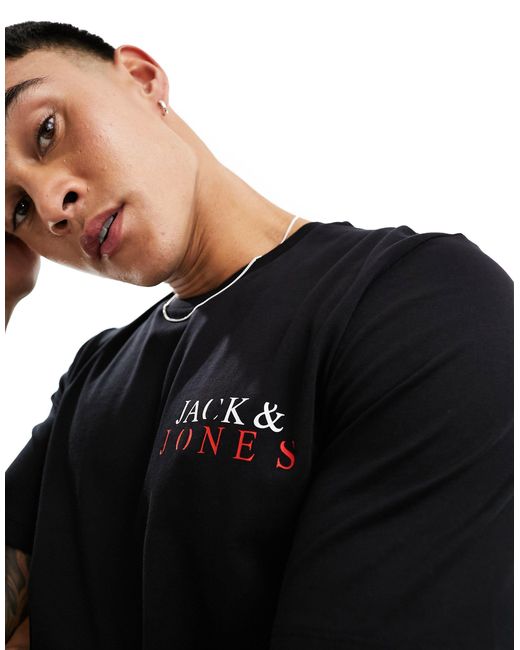 Jack & Jones Black Loungewear Set With Logo for men