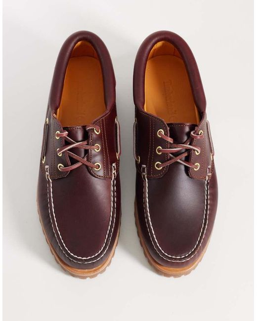 Timberland White Authentics 3 Eye Classic Boat Shoes for men
