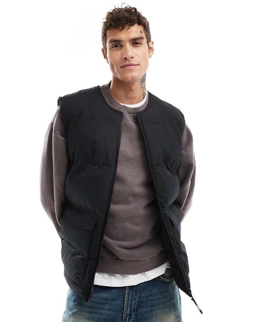 Threadbare Black Gilet for men