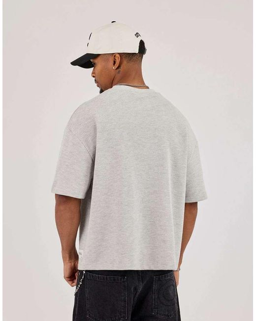 CERNUCCI White Boxy Waffle Print T-Shirt for men