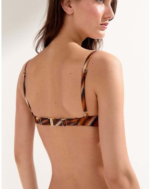 Calzedonia Natural Push-Up Bikini Top Savage Shades