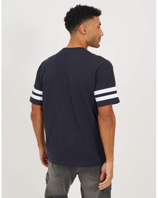 Brave Soul Blue Cotton Jersey Graphic T-Shirt for men
