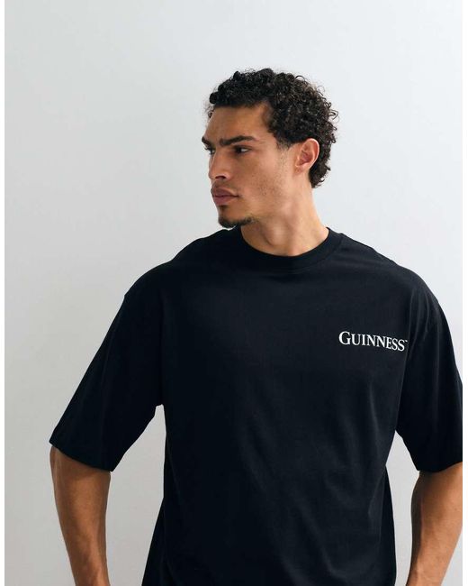 ASOS Blue Oversized Tee With Guinness Print for men