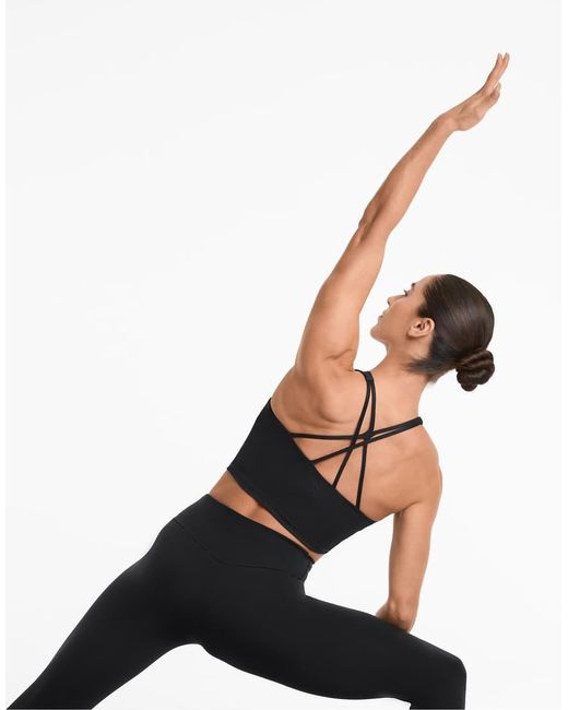 Oysho Black Comfortlux Strap Tank Top With Cups