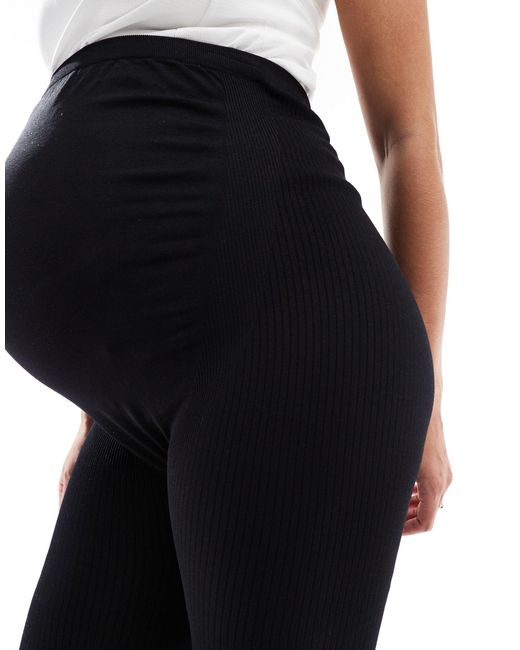 ASOS 4505 Black Maternity Icon Seamless Rib Gym legging