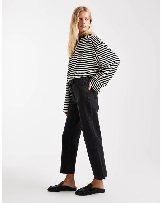 ASOS Gray Ankle Grazer Comfort Stretch Straight Leg Jean