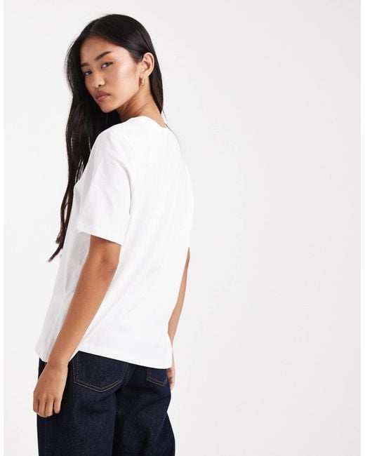 Pieces White Sun Embroidered T-shirt