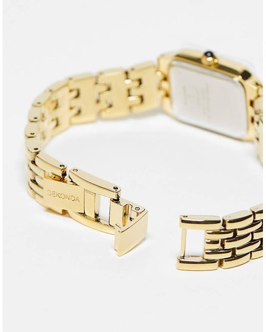 Sekonda Metallic Womens Bracelet Watch With Square White Dial