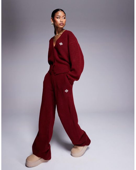 The Couture Club Red – jogginghose aus strick