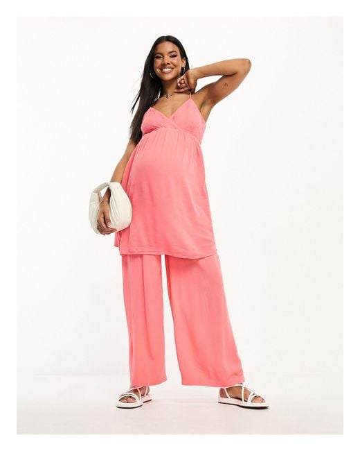 Vero Moda Pink – gesmoktes camisole-oberteil