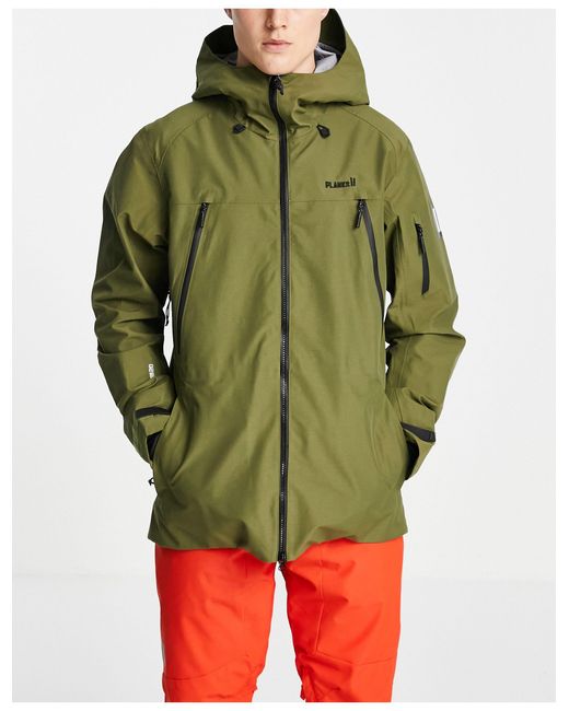 Planks Green Yeti Hunter Shell Ski Jacket for men