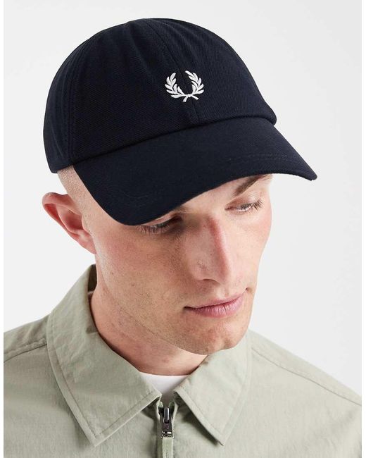Fred Perry Blue Pique Classic Logo Cap for men