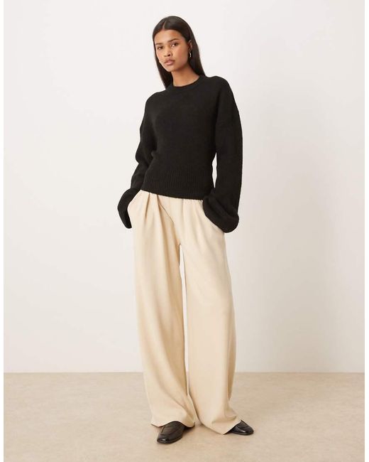 Gina Tricot Black Wide Sleeve Knitted Sweater