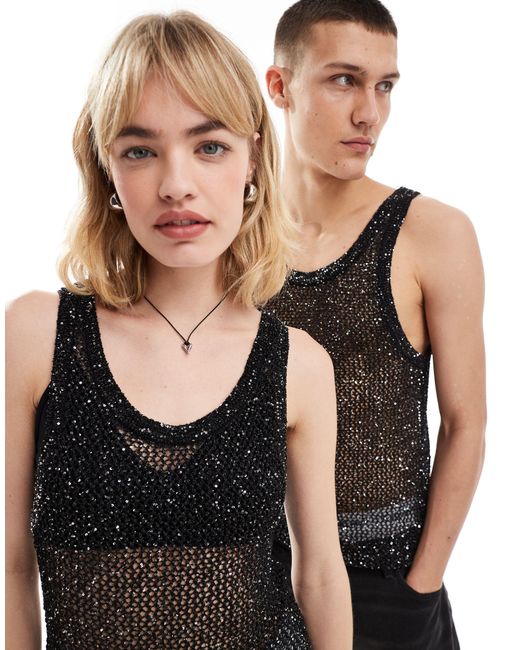 Weekday Black – unisex mattues – durchsichtiges trägertop