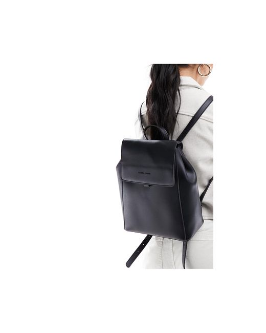 Claudia Canova Black Flap Over Backpack