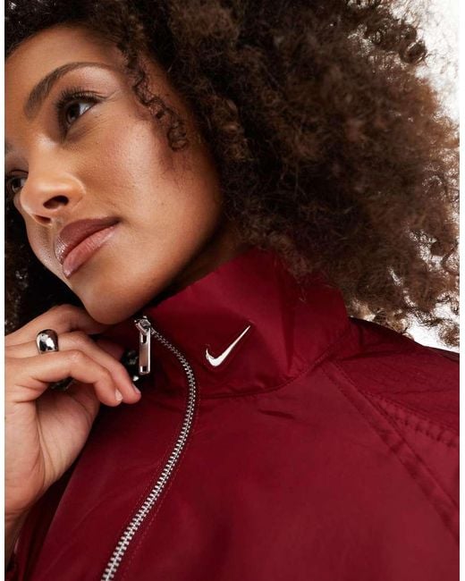 Nike Red Gym Life Swoosh Woven Jacket