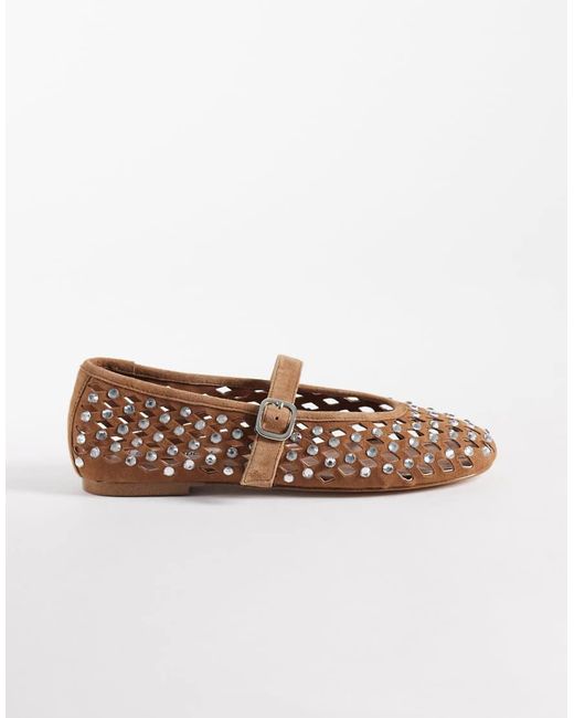 Steve Madden Brown Rerun Woven Ballet Flats