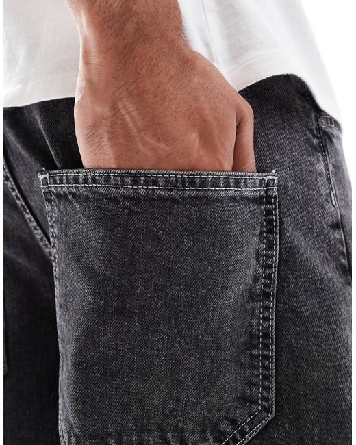 ASOS White Longer Length Denim Jort for men