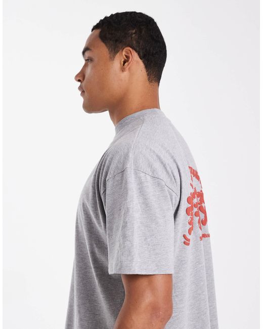 ASOS White Boxy Oversized With Dumplings Graphic for men