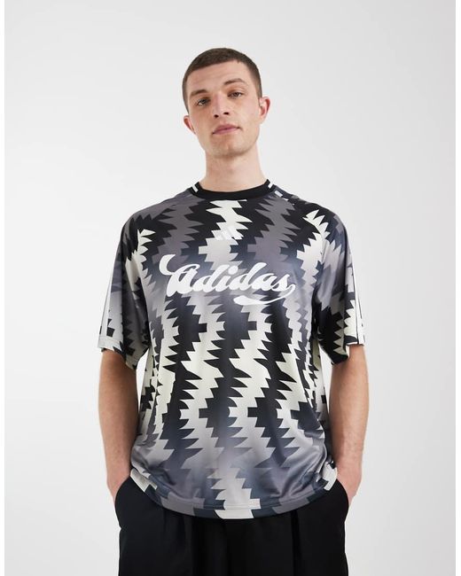 Adidas Originals Gray Adidas Sportswear Tiro Pattern Jersey for men