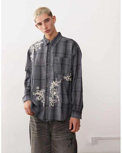 Oversized checked shirt dress deals