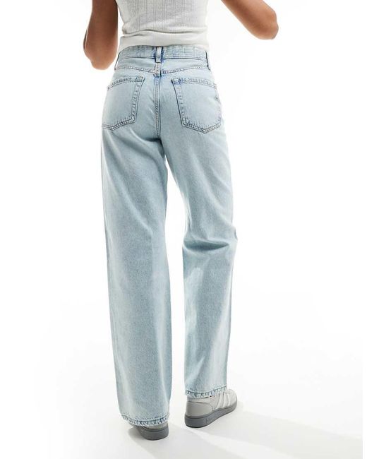 River Island Blue Relaxed Straight Leg Jean