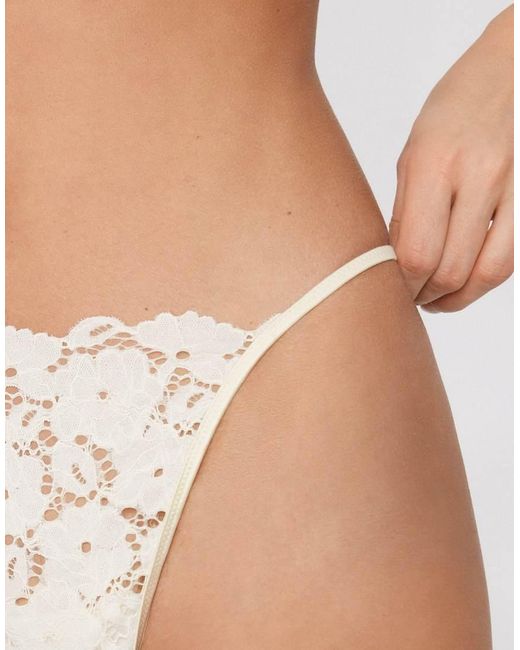 Tezenis Natural Ivory Bloom Tanga Panel G-String