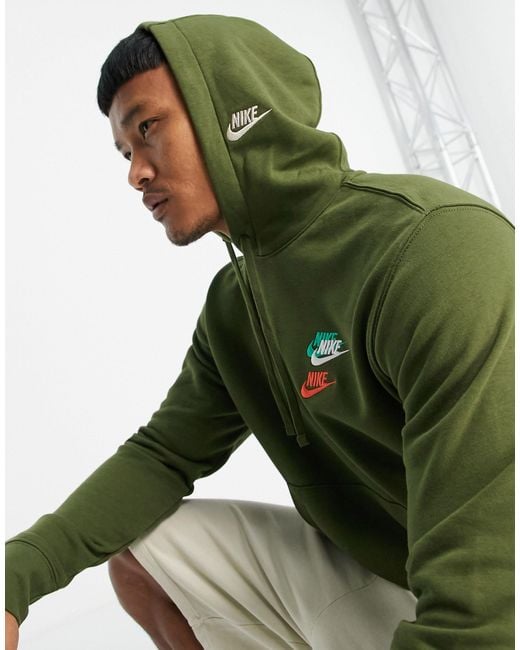 Nike Multi Futura Hoodie in Green for Men | Lyst
