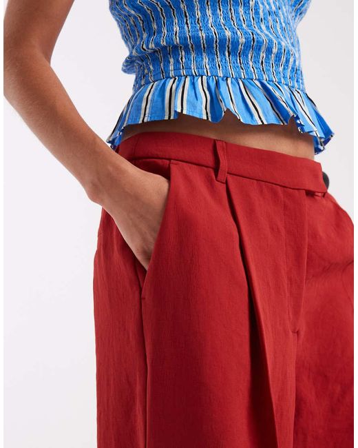 ASOS Red Low Rise Mensy Pants