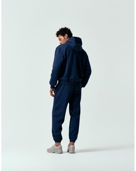 ASOS Blue Relaxed Printed Hoodie for men