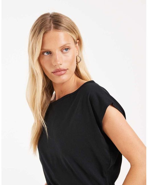 Hollister Black Short Sleeve Off Shoulder Top